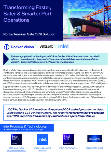 Transforming Faster, Safer & Smarter Port Operations... 