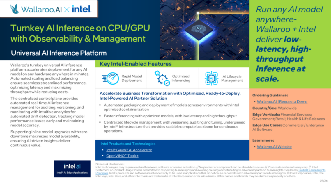 Turnkey Al Inference on CPU/GPU with Observability & Management... 