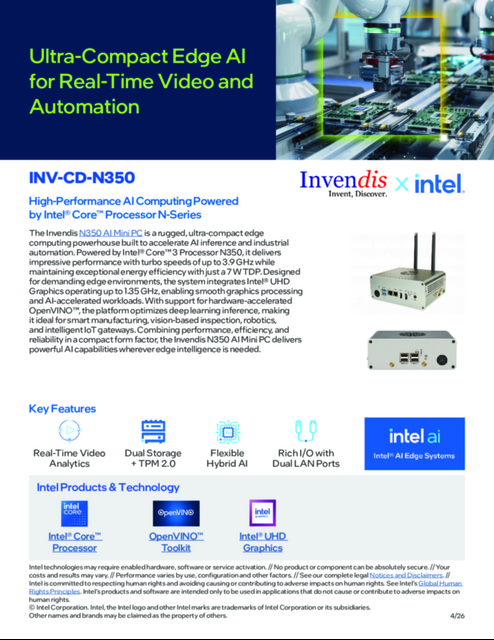 Ultra-Compact Edge AI for Real-Time Video and Automation...