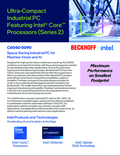 Ultra-Compact Industrial PC Featuring Intel® Core™ Processors (Series 2)... 