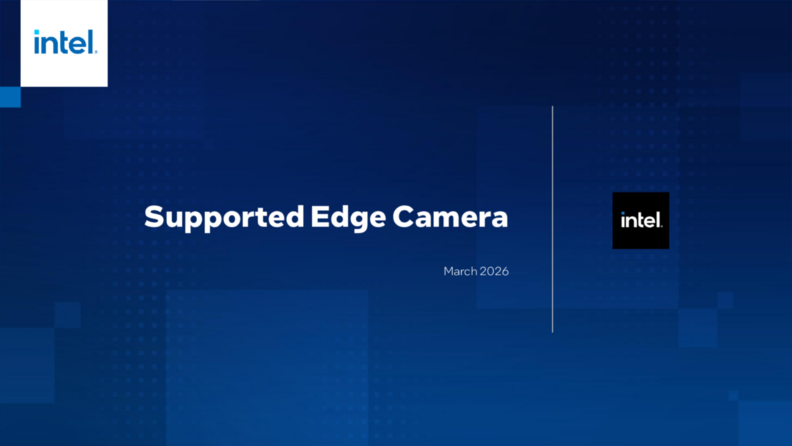 Verified Supported Edge Camera