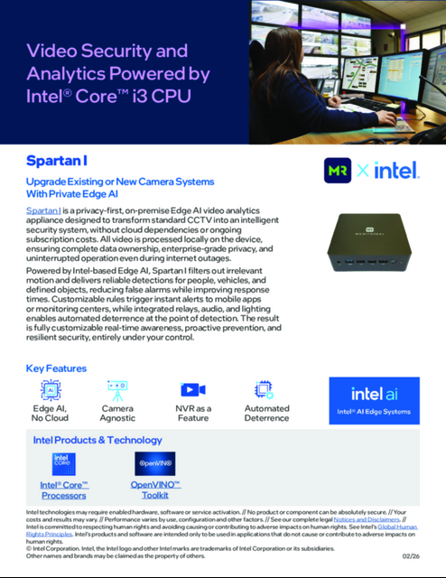Video Security and Analytics Powered by Intel® Core™ i3 CPU... 