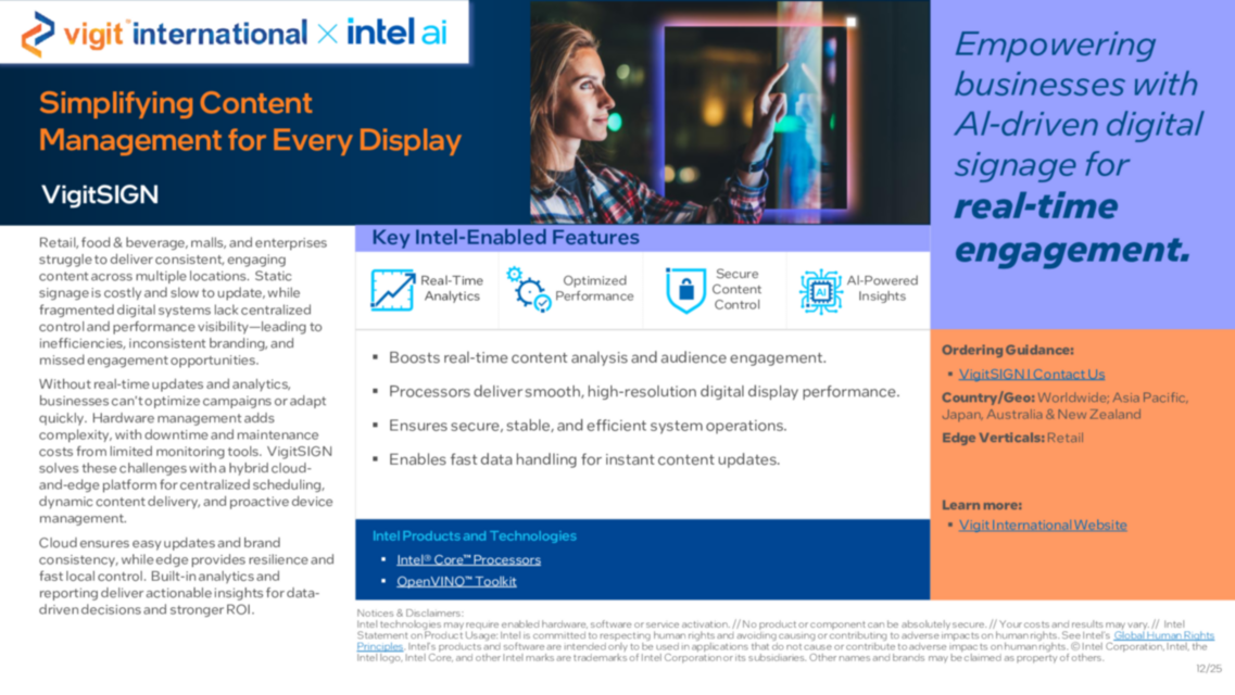 VigitSIGN: Empowering businesses with AI-driven digital signage for real-time engagement... 