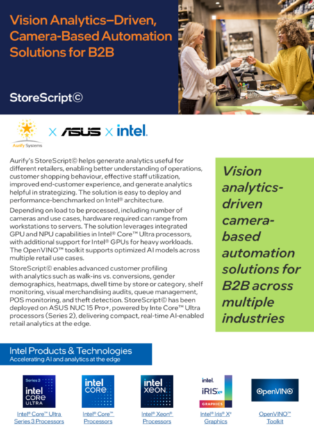 Vision Analytics–Driven, Camera-Based Automation Solutions for B2B... 