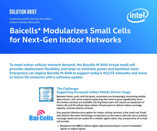 Baicells* Modularizes Small Cells for NextGen Indoor Networks