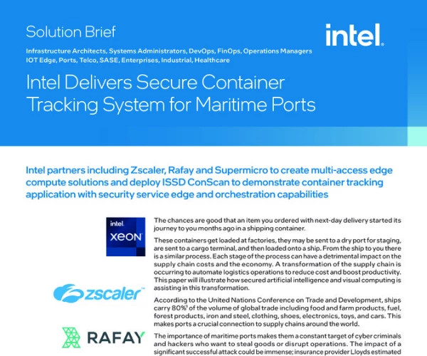 Intel Delivers Secure Container Tracking System for Maritime Ports